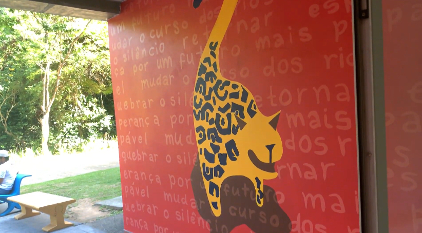 Na obra, Miguel faz a junção de pintura e texto. Utiliza de diversas referências acadêmicas para criar a imagem de uma mulher e uma onça como representações da natureza e dos povos originários. Ele utiliza de cores como o marrom, o amarelo e o vermelho ao longo das pinturas.